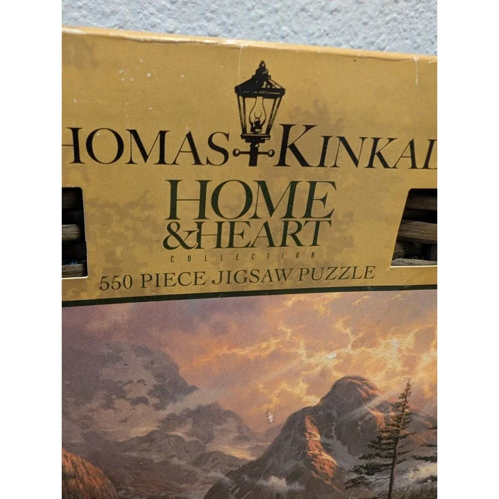 Thomas Kinkade Home & Heart Collection 550 Piece Jigsaw Puzzle Bonus Basket